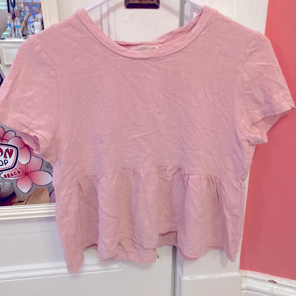 PACSUN CROPPED RUFFLE TOP